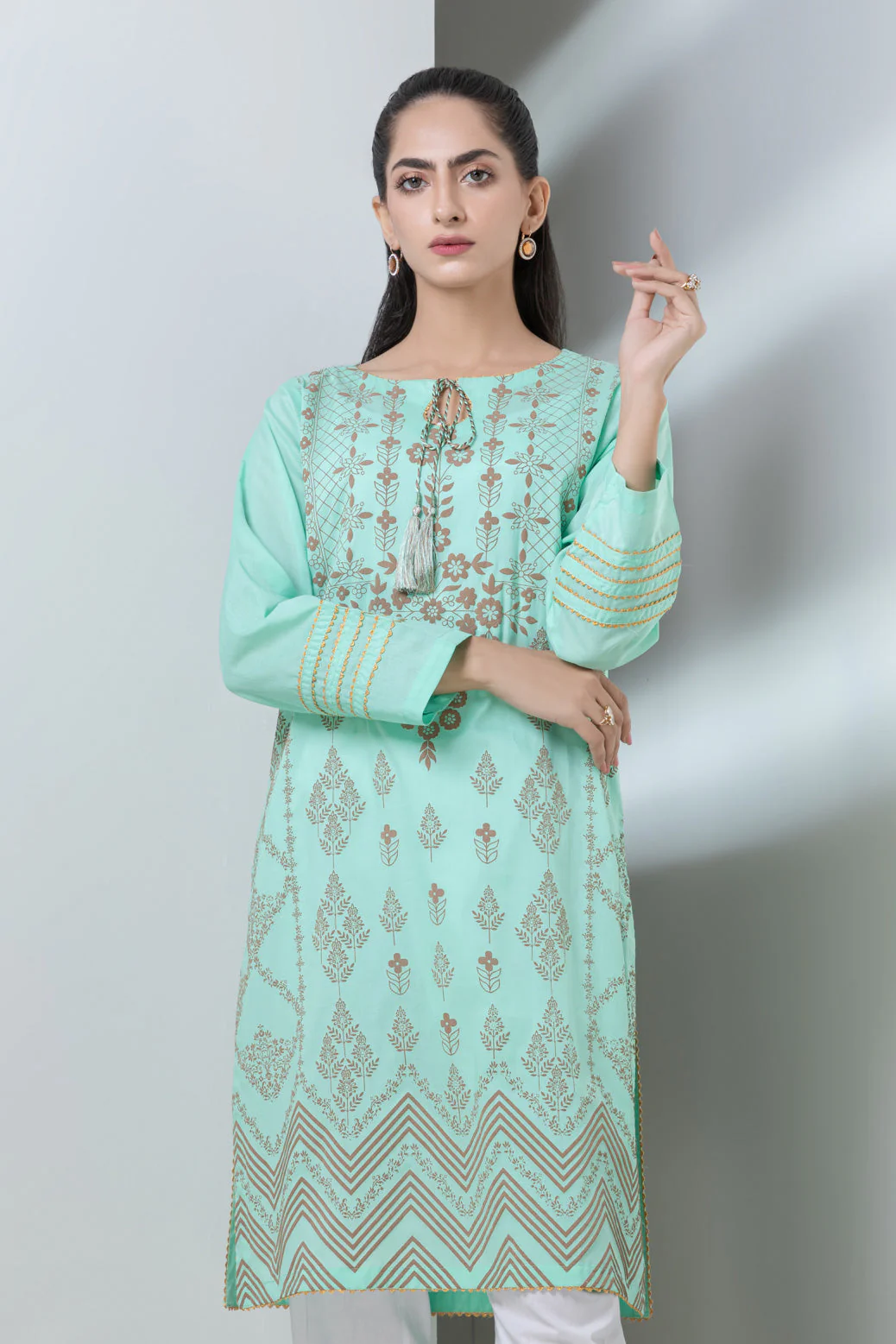S-GREEN-LAWN-KURTI (SEP221PH04) - Image 2