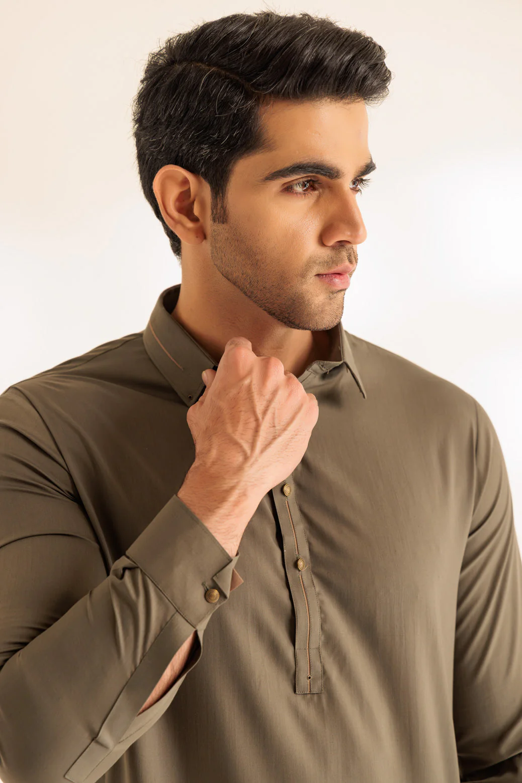 SAGE-BLENDED-KURTA PAJAMA TROUSER - (KSS24-038) - Image 2