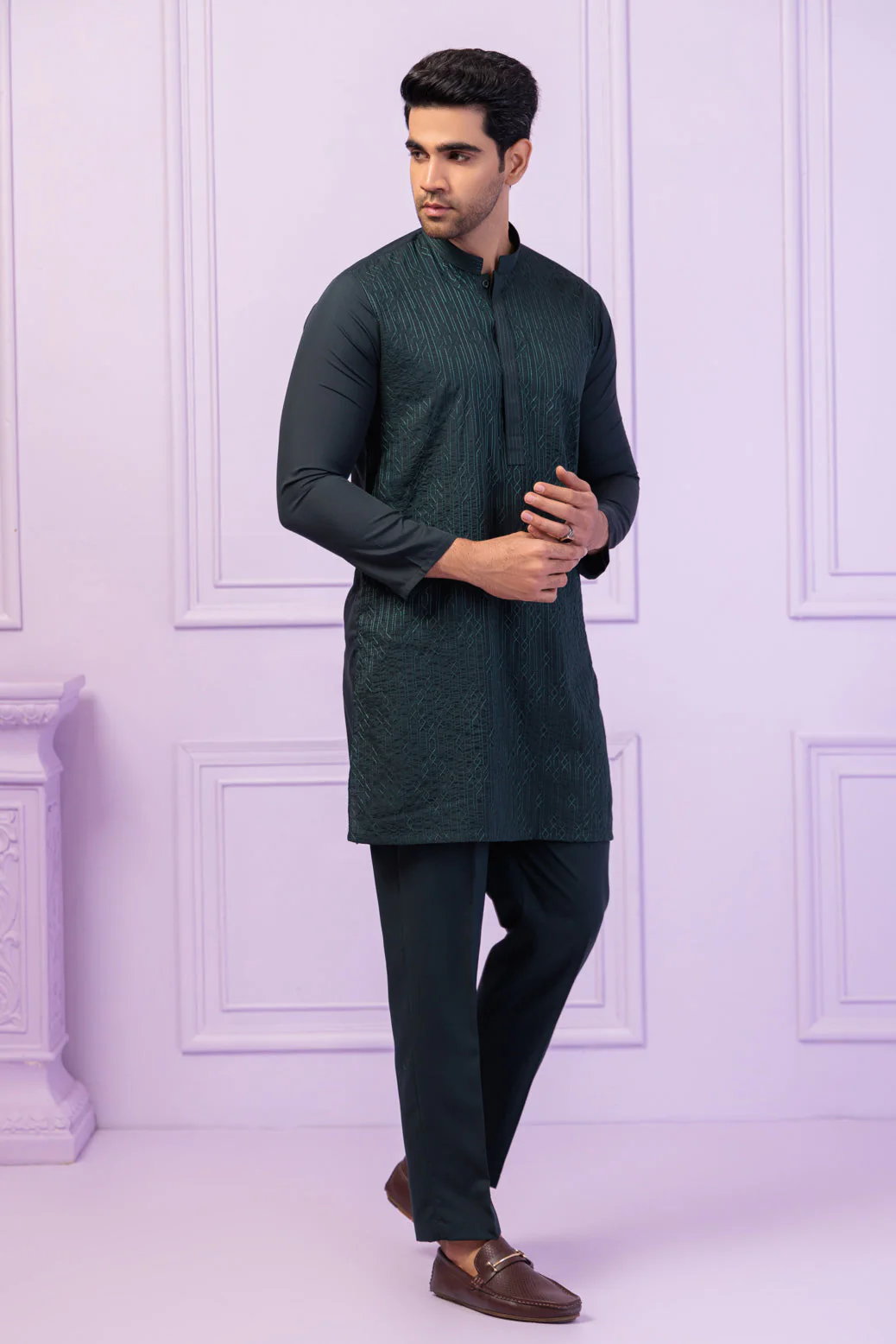 SALMANDR-YARN DYED-KURTA TROUSER - (KSR24-010) - Image 3