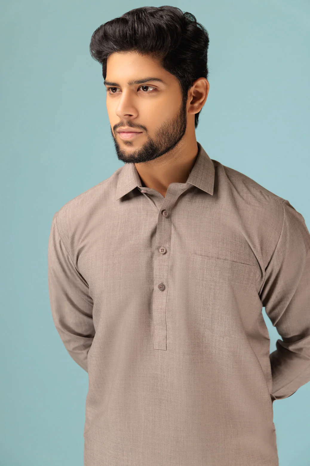 SEPIA-BLENDED-SHALWAR SUIT - (GSSS23-022) - Image 3