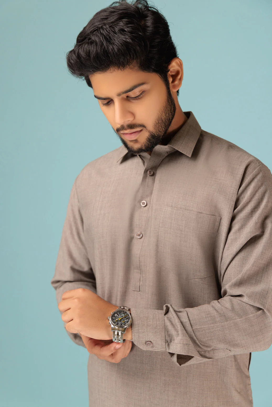 SEPIA-BLENDED-SHALWAR SUIT - (GSSS23-022) - Image 4