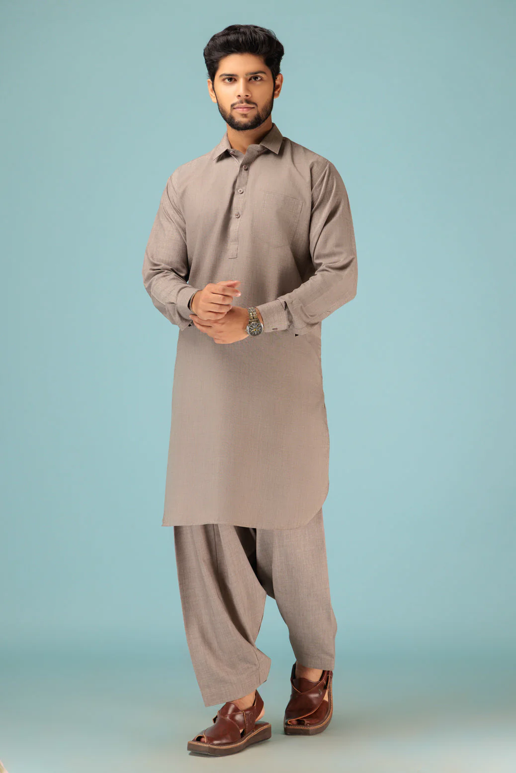 SEPIA-BLENDED-SHALWAR SUIT - (GSSS23-022) - Image 5