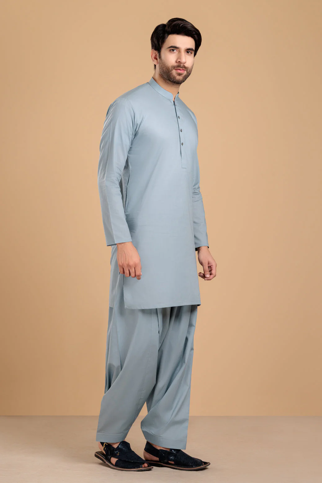 SHARK-COTTON-KURTA PAJAMA TROUSER- (KSS23-052) - Image 2
