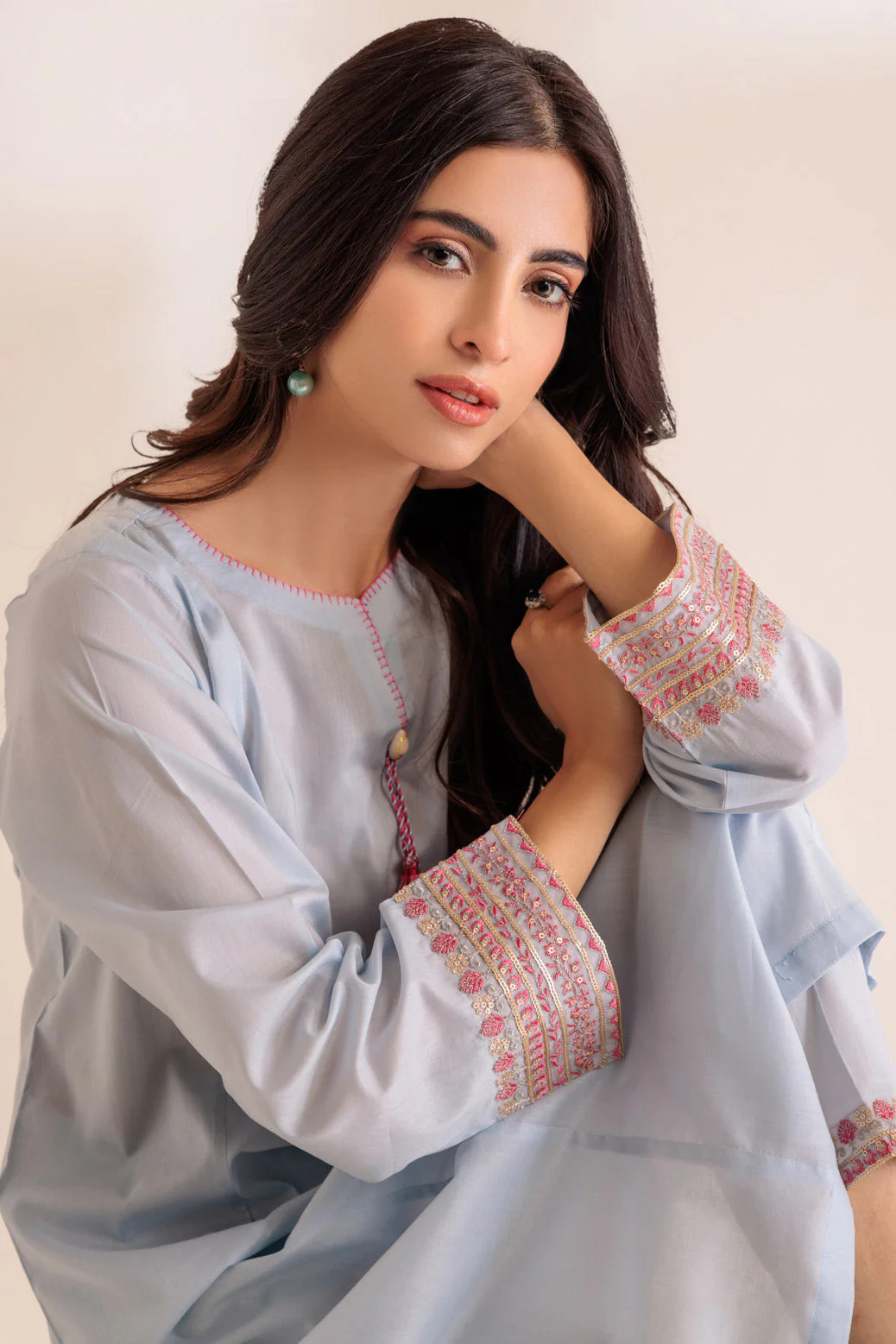 SKY-BLUE-CAMBRIC-2 PIECE (SS5242P03) - Image 2
