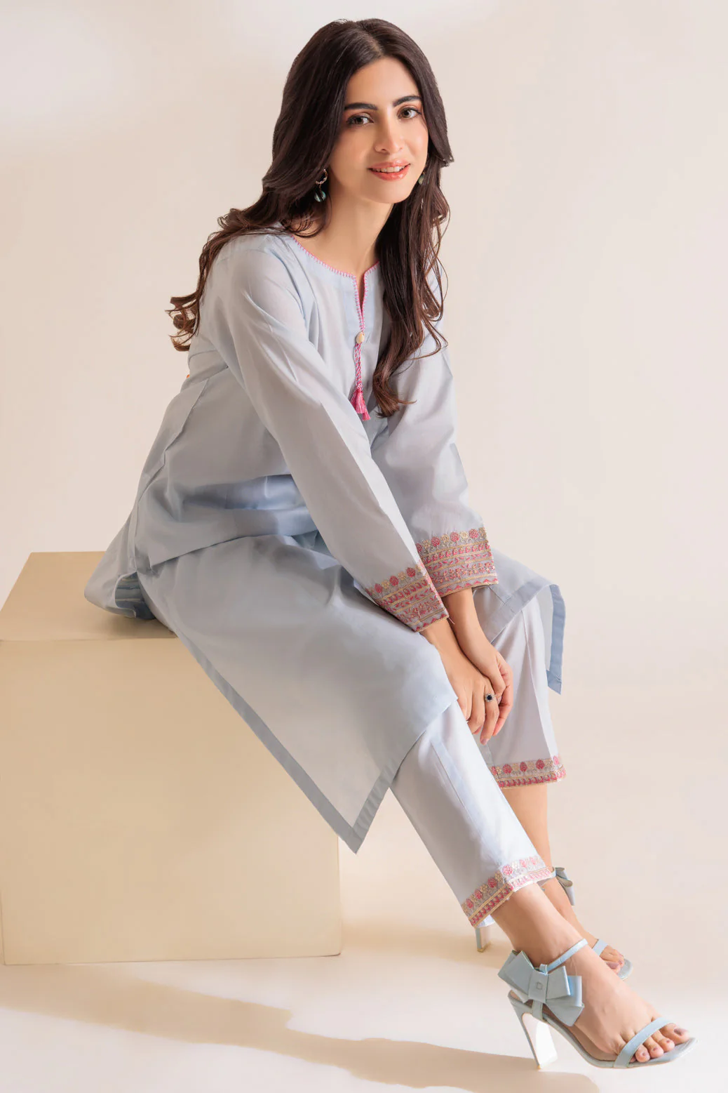 SKY-BLUE-CAMBRIC-2 PIECE (SS5242P03) - Image 3