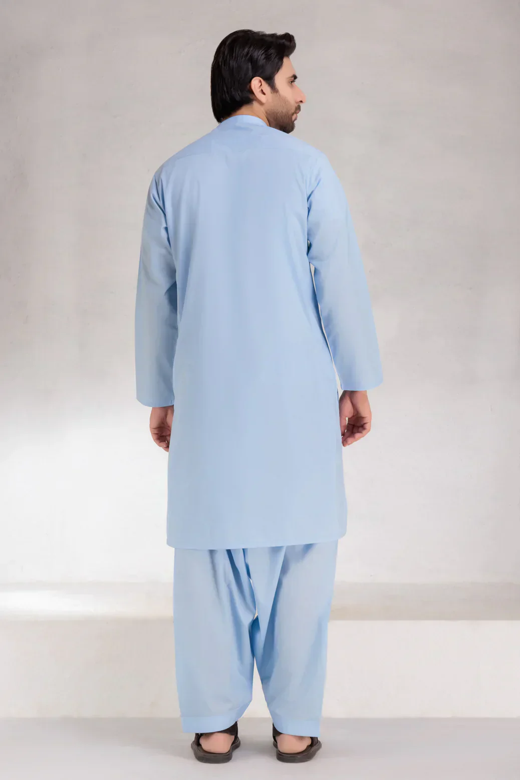 SKY-BLUE-COTTON-KURTA SHALWAR  (KSRS23-002) - Image 5