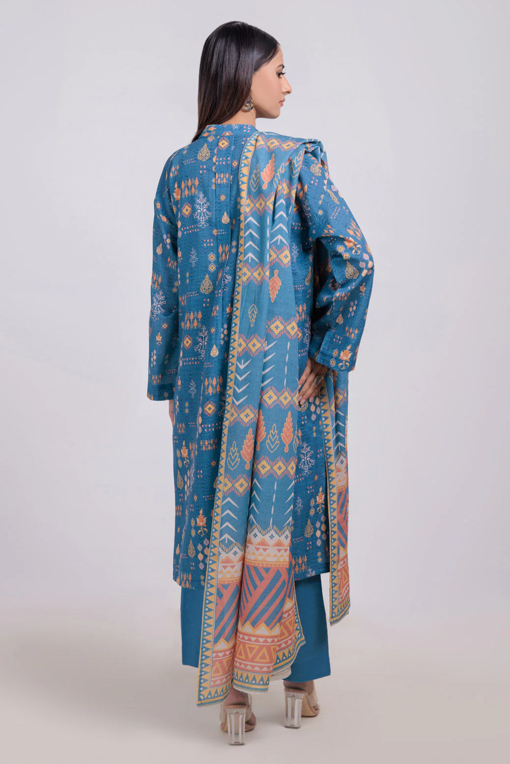 SKY-BLUE-KHADDAR-3 PIECE (WS6243P98) - Image 2