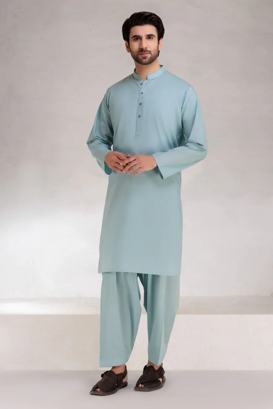 SKY-COTTON-KURTA SHALWAR  (KSRS23-011) - Image 3