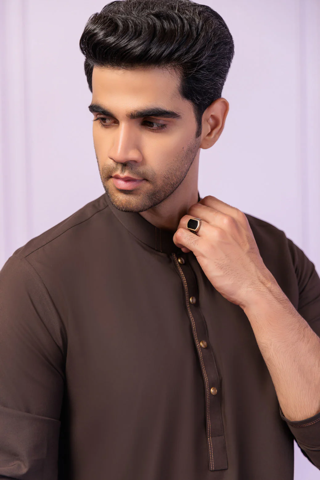 SLATE-BLENDED-KURTA SHALWAR - (KSRR24-007) - Image 2