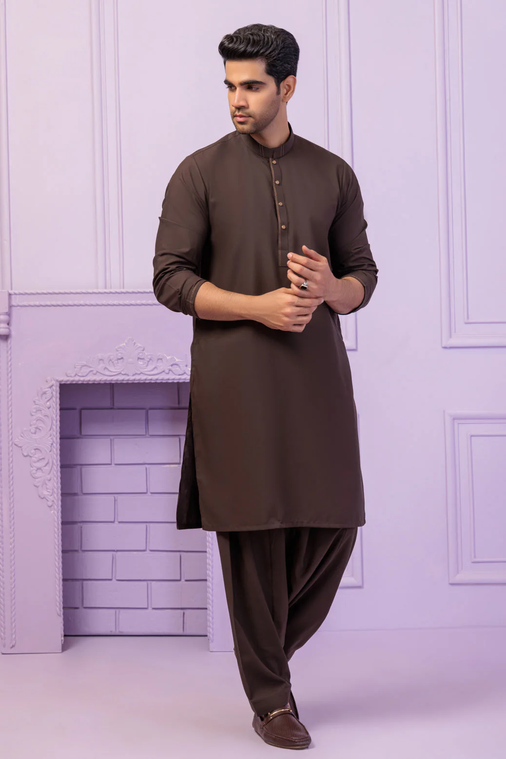 SLATE-BLENDED-KURTA SHALWAR - (KSRR24-007) - Image 5