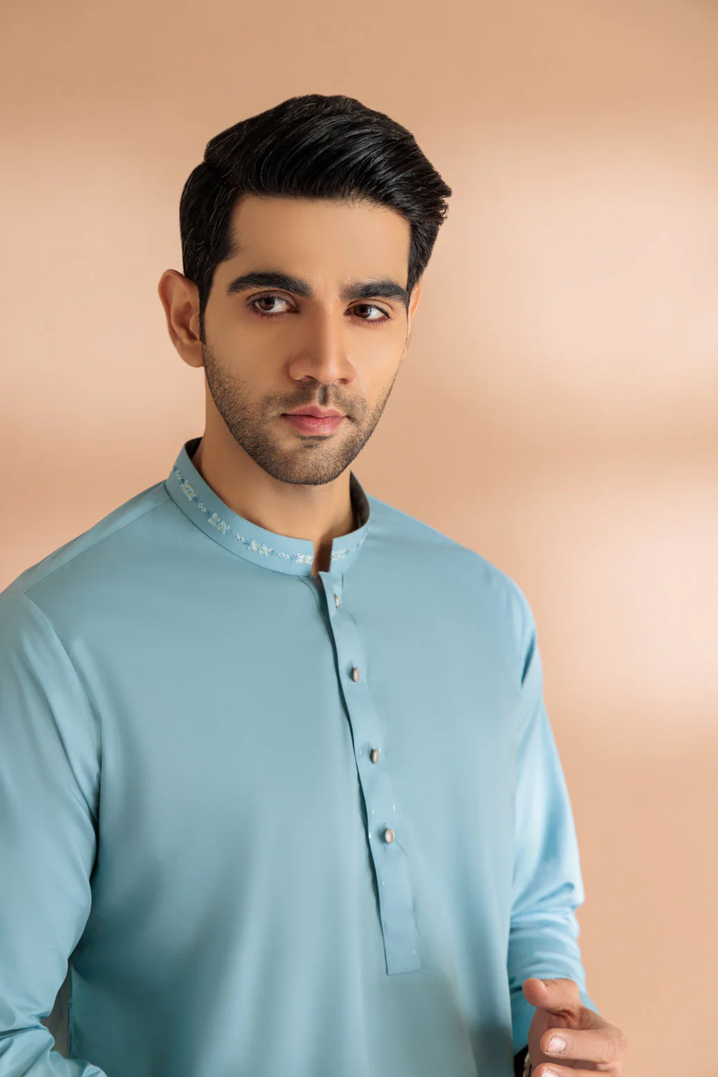 SLATE-BLENDED-KURTA SHALWAR - (KSRS24-019) - Image 3