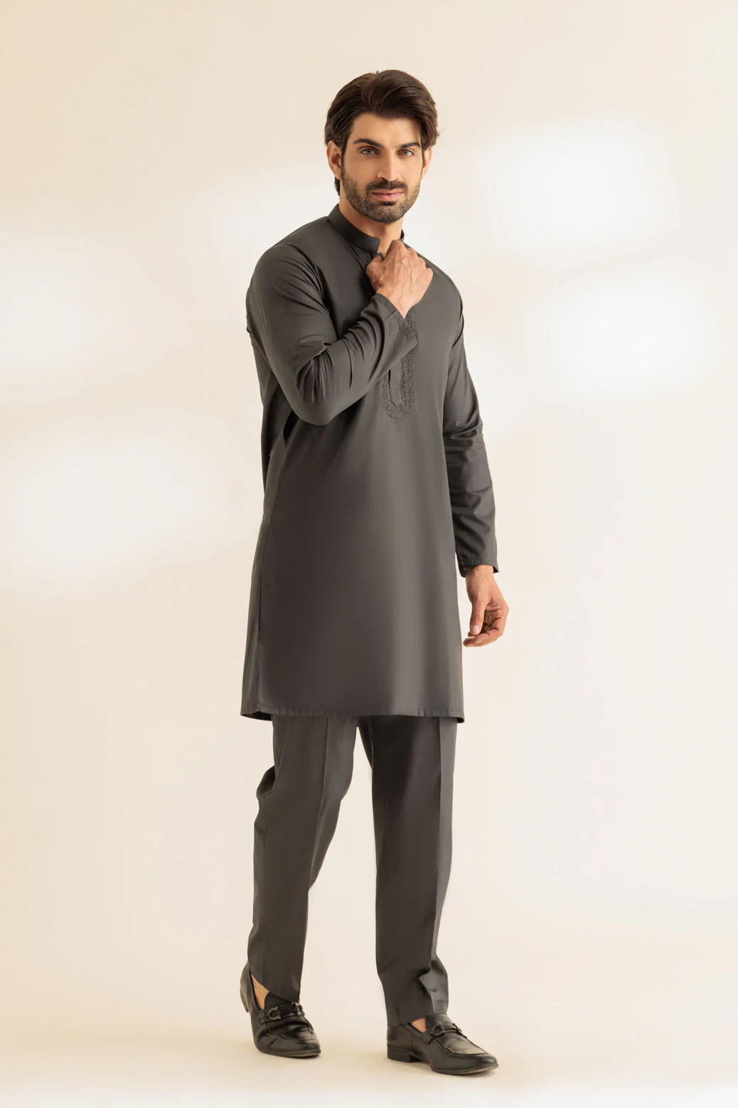 SMOKE-COTTON-KURTA TROUSER - (KSS24-022) - Image 2