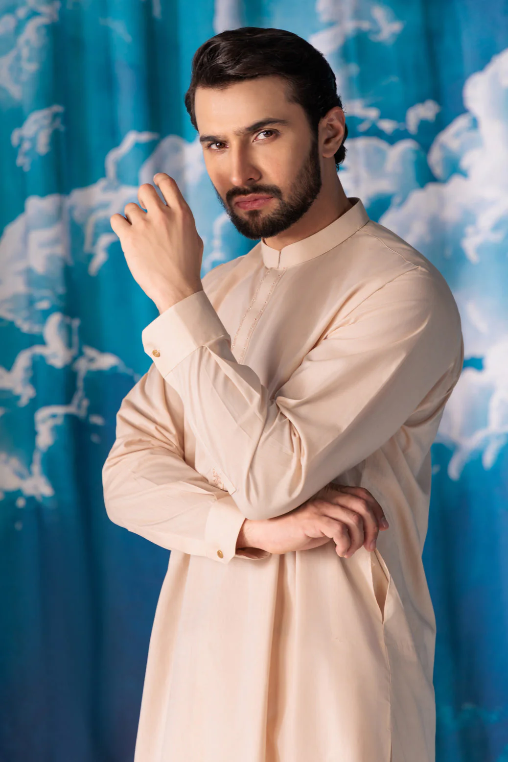 SO-BEIGE-BLENDED-KURTA SHALWAR - (KSRW24-008) - Image 4