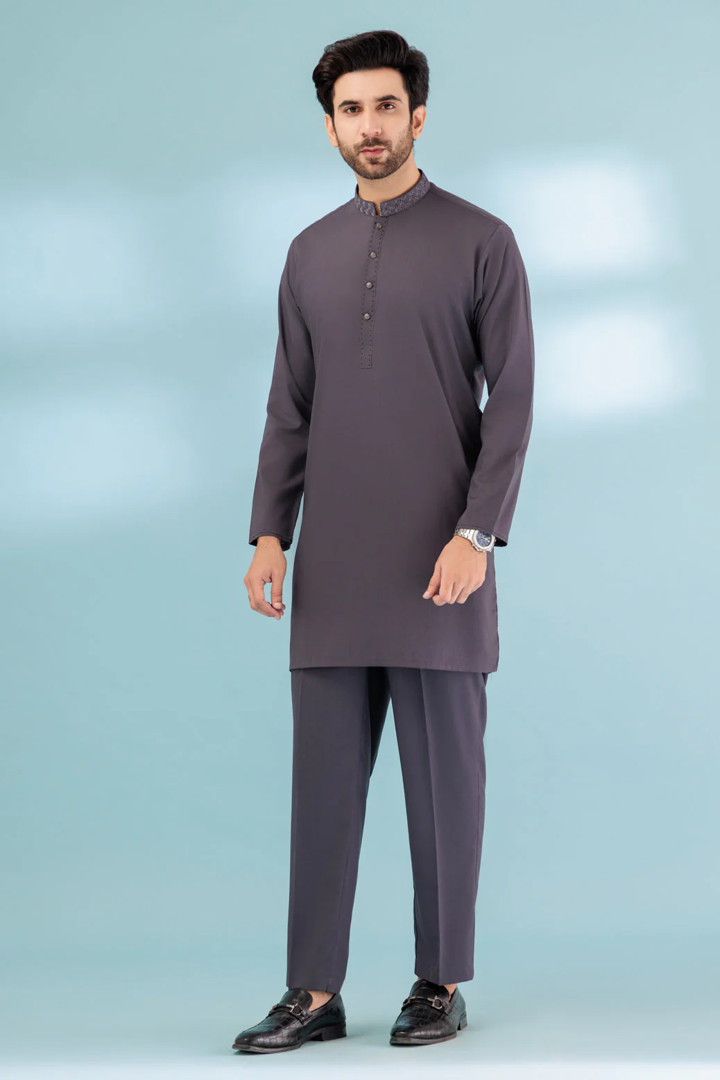 SOOT-BLENDED-KURTA PAJAMA TROUSER - (KSS23-069) - Image 2