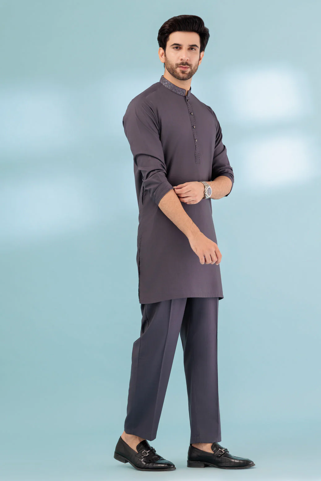 SOOT-BLENDED-KURTA PAJAMA TROUSER - (KSS23-069) - Image 4