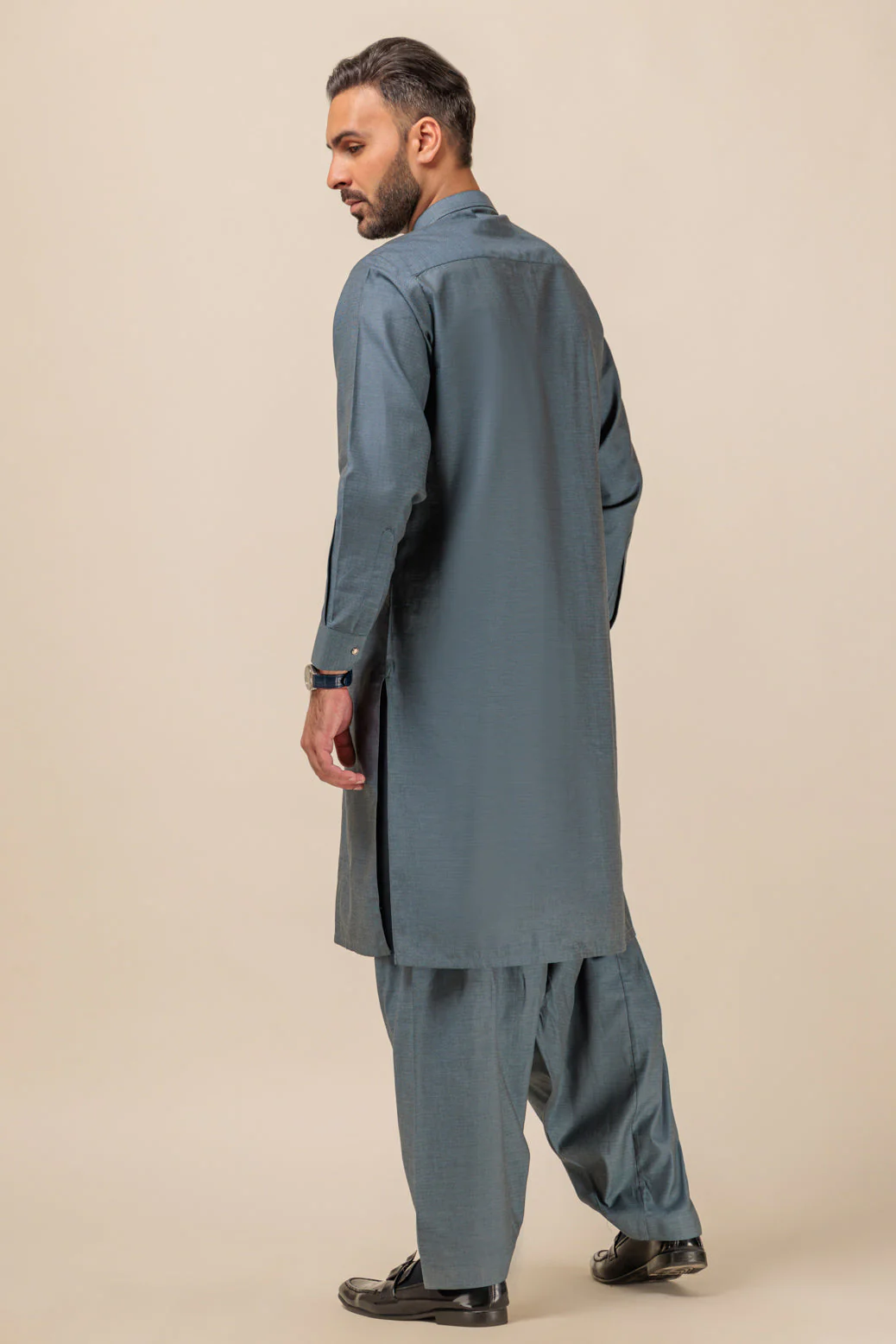 SPRUCE-YARN DYED-KURTA SHALWAR - (KSRW23-006) - Image 5