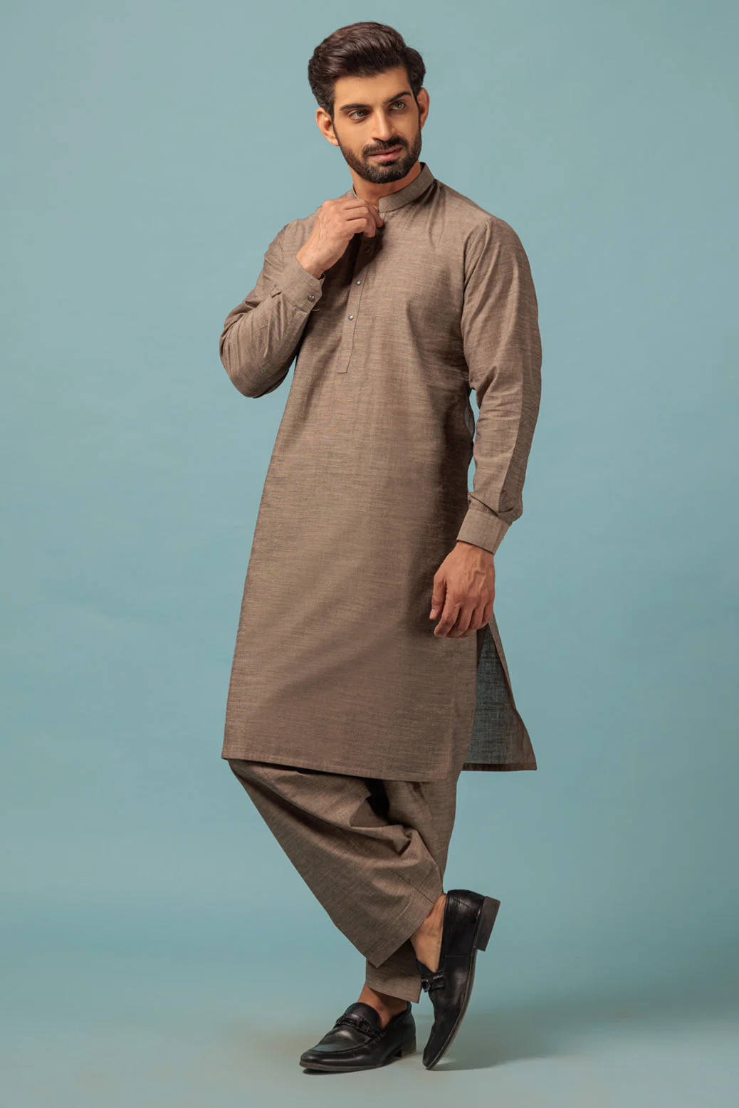 STONE-YARN DYED-KURTA SHALWAR - (KSRW23-012) - Image 4