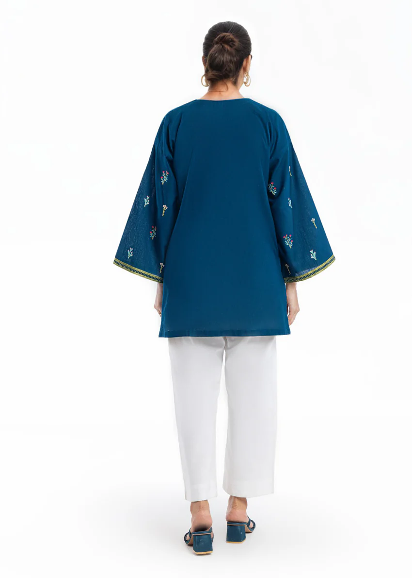 D-Teal-Khaddar-1 Piece (SWT211P96P) - Image 2