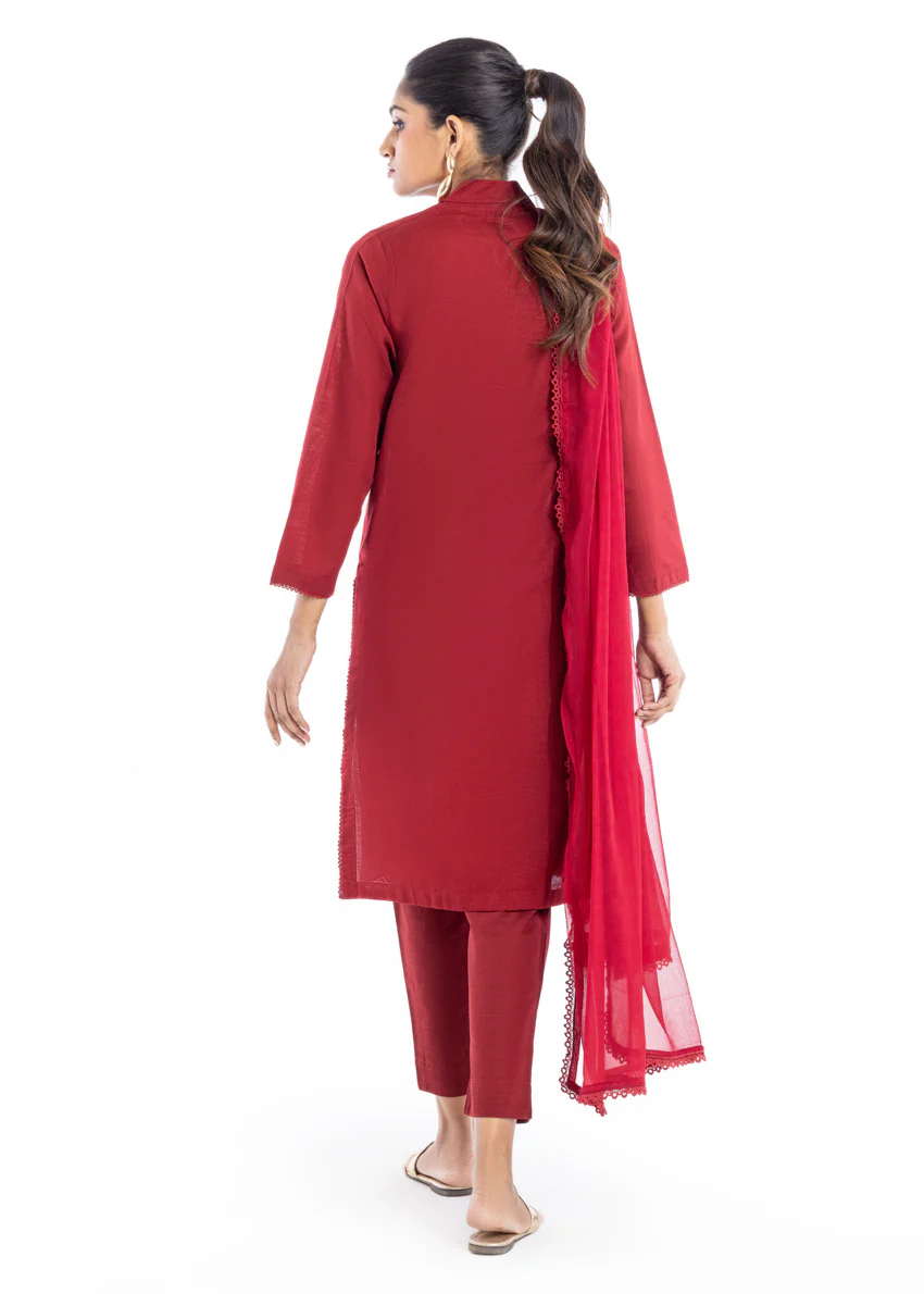 Maroon-Khaddar-3 Piece (SWT213P97P) - Image 6