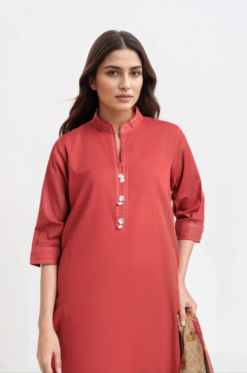 Rust-Khaddar-3 Piece (SWT213P98P) - Image 4