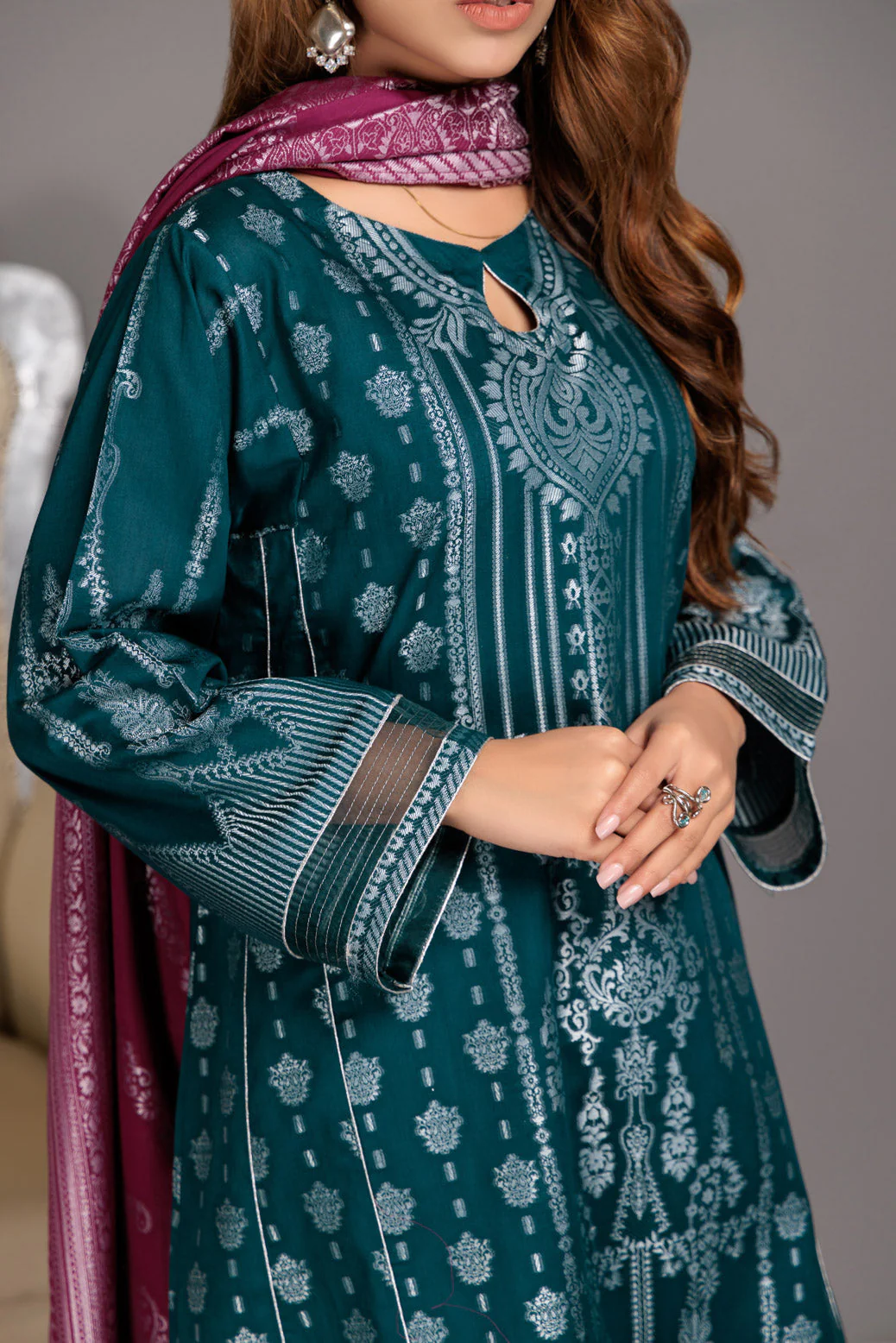 T-GREEN-JACQUARD-3 PIECE (JHS233P09) - Image 3
