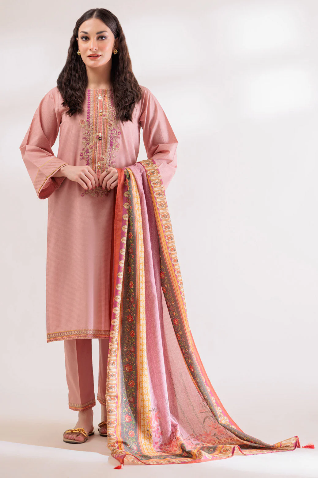 TEA-PINK-DOBBY-3 PIECE (SS1243P04) - Image 3