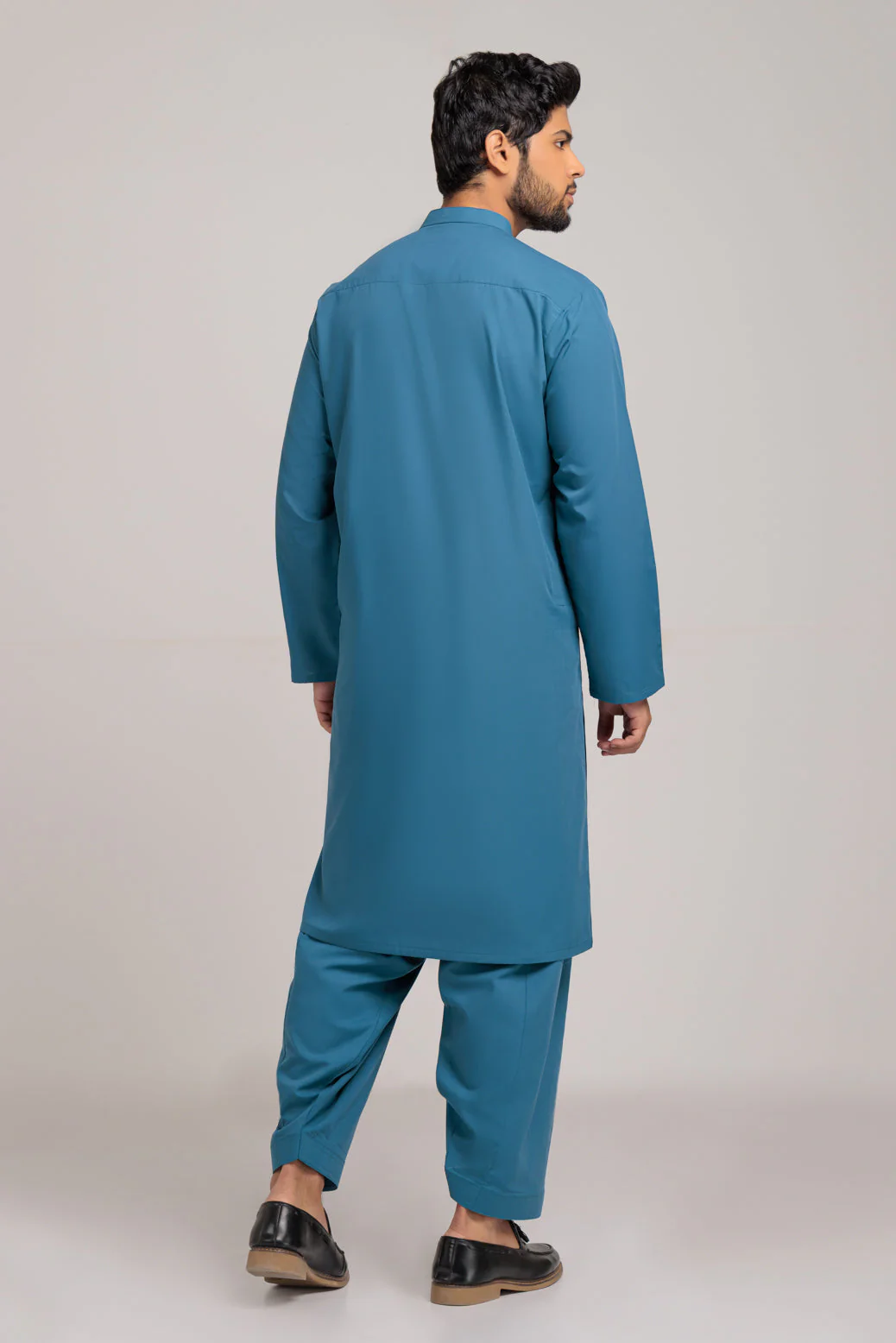 TEAL-BLENDED-KURTA SHALWAR (KSRS23-035) - Image 5