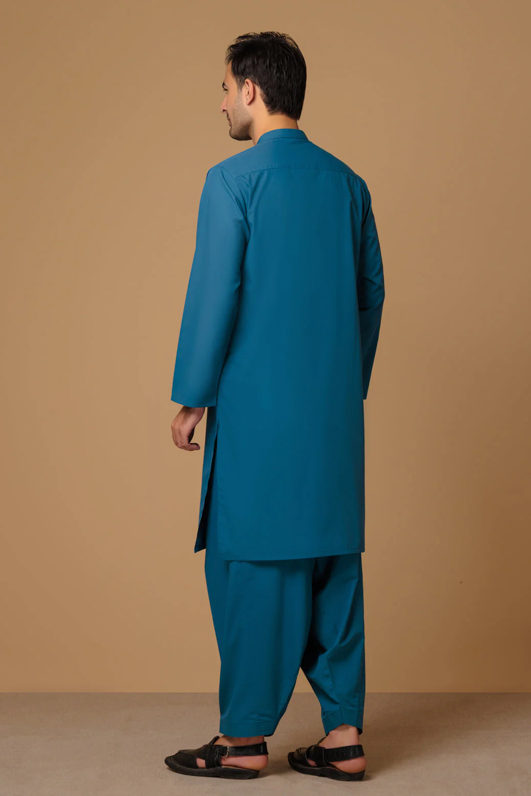 TEAL-BLENDED-KURTA SHALWAR (KSRS23-075) - Image 5