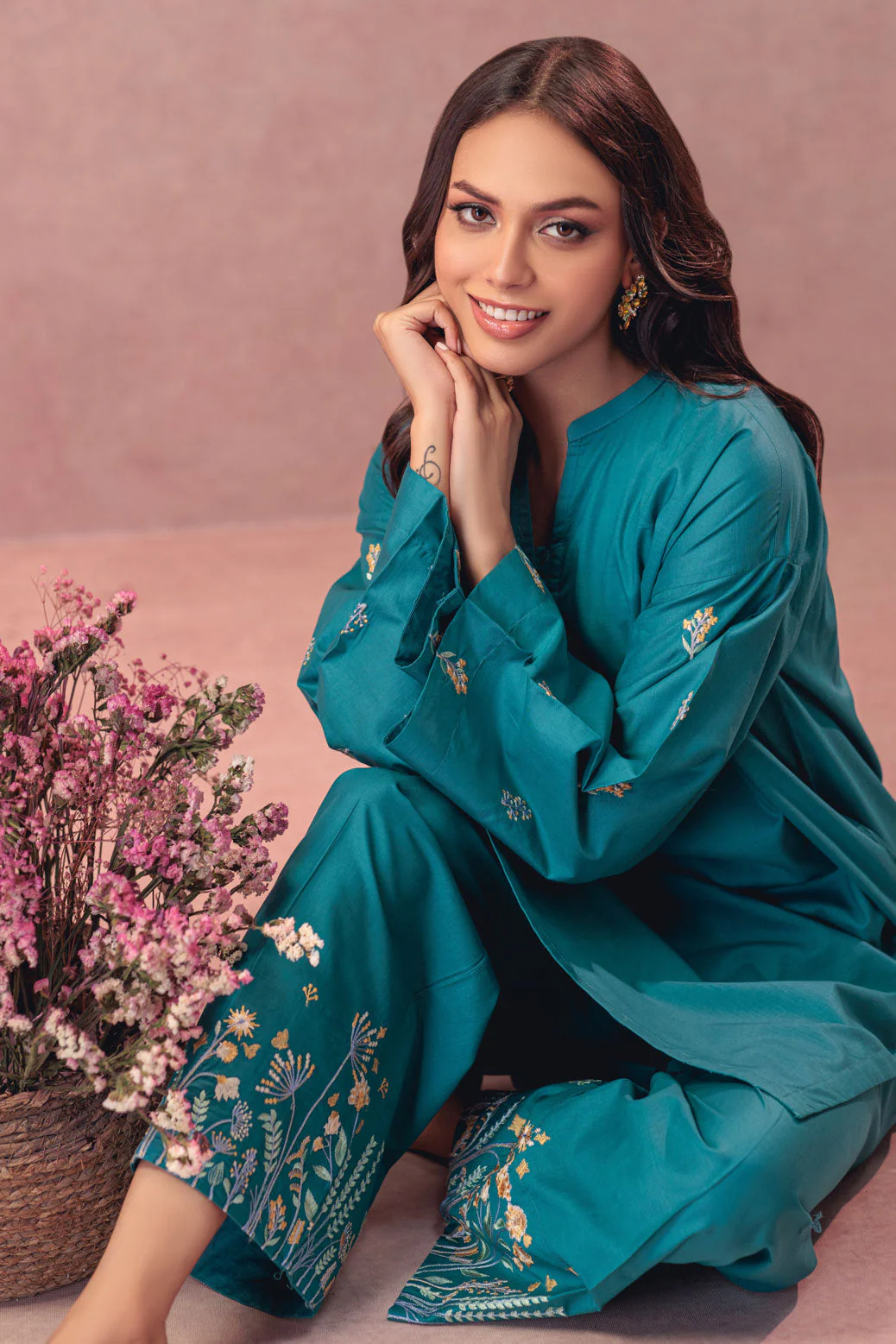 TEAL-CAMBRIC-2 PIECE (6S24B2P117) - Image 4
