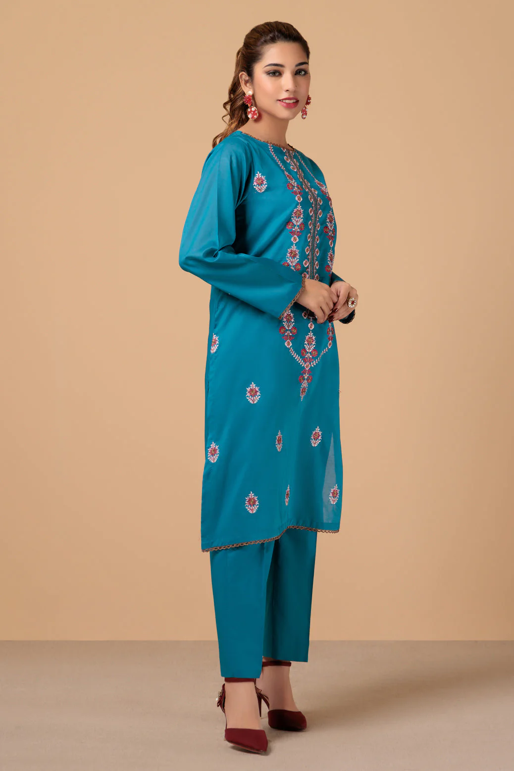 TEAL-CAMBRIC-2 PIECE (SHS232P01) - Image 2