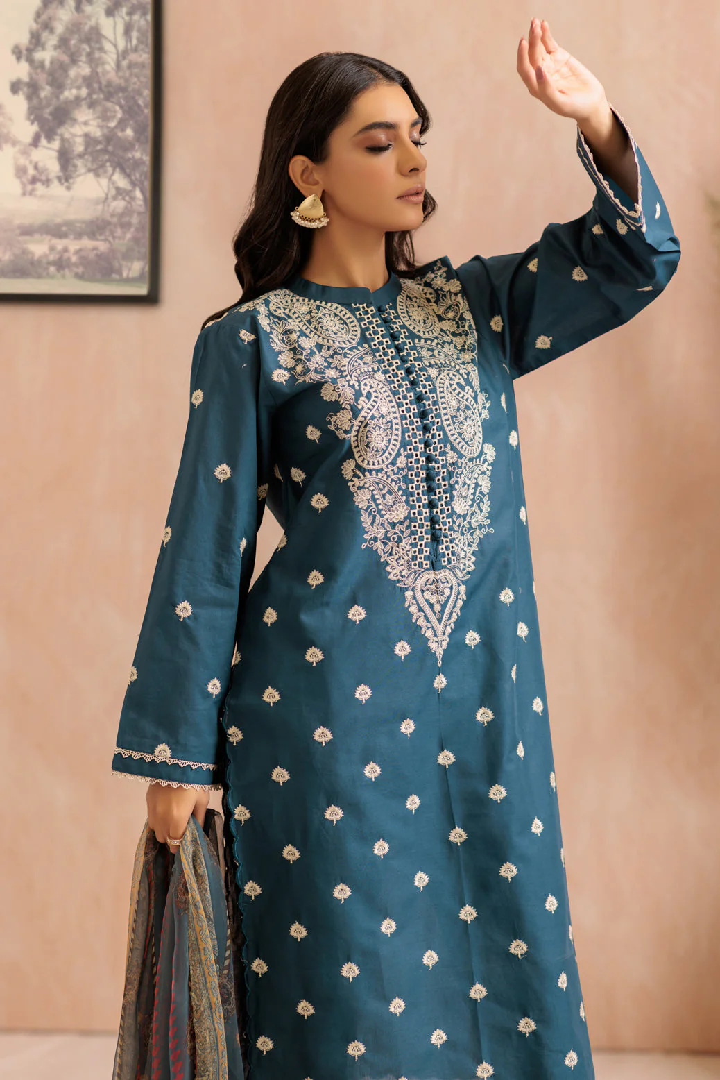 TEAL-CAMBRIC-3 PIECE (WSS223P98) - Image 2