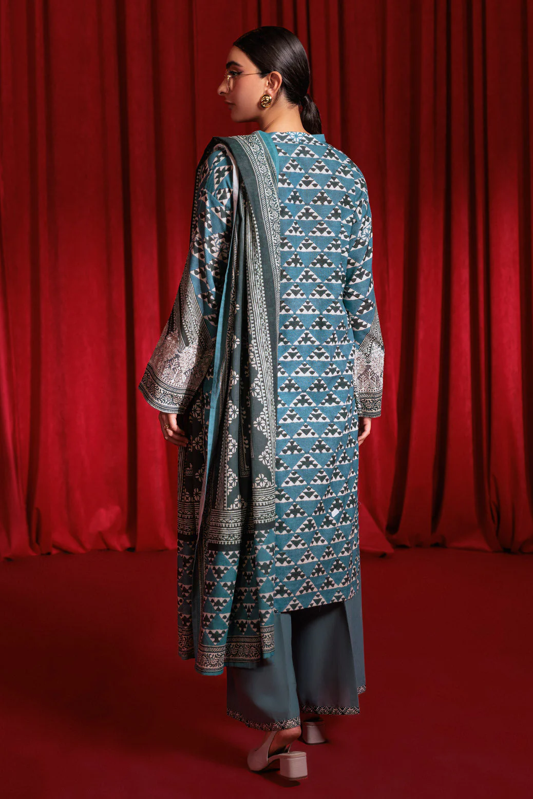 TEAL-COTTON DOUBLE-3 PIECE (WS6243P05) - Image 4