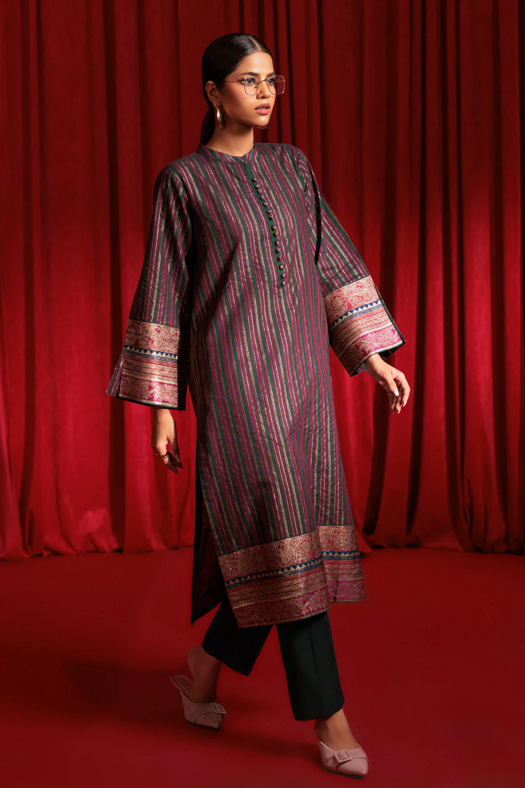 TEAL-JACQUARD-2 PIECE (PWS1242P01) - Image 3