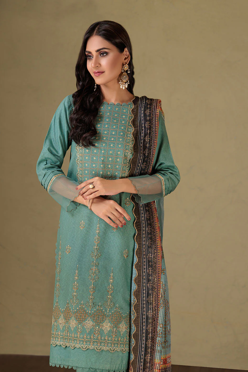 TEAL-KARANDI-3 PIECE (HR2W223P01) - Image 2