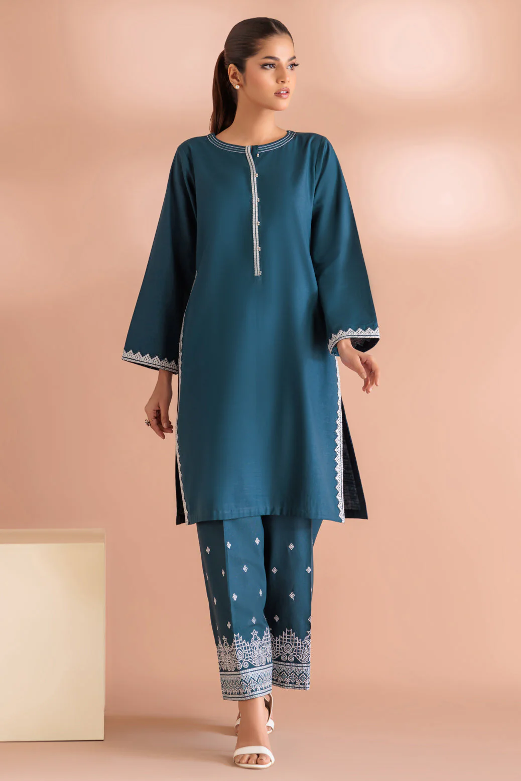 TEAL-KHADDAR-2 PIECE (WS6232P16) - Image 3