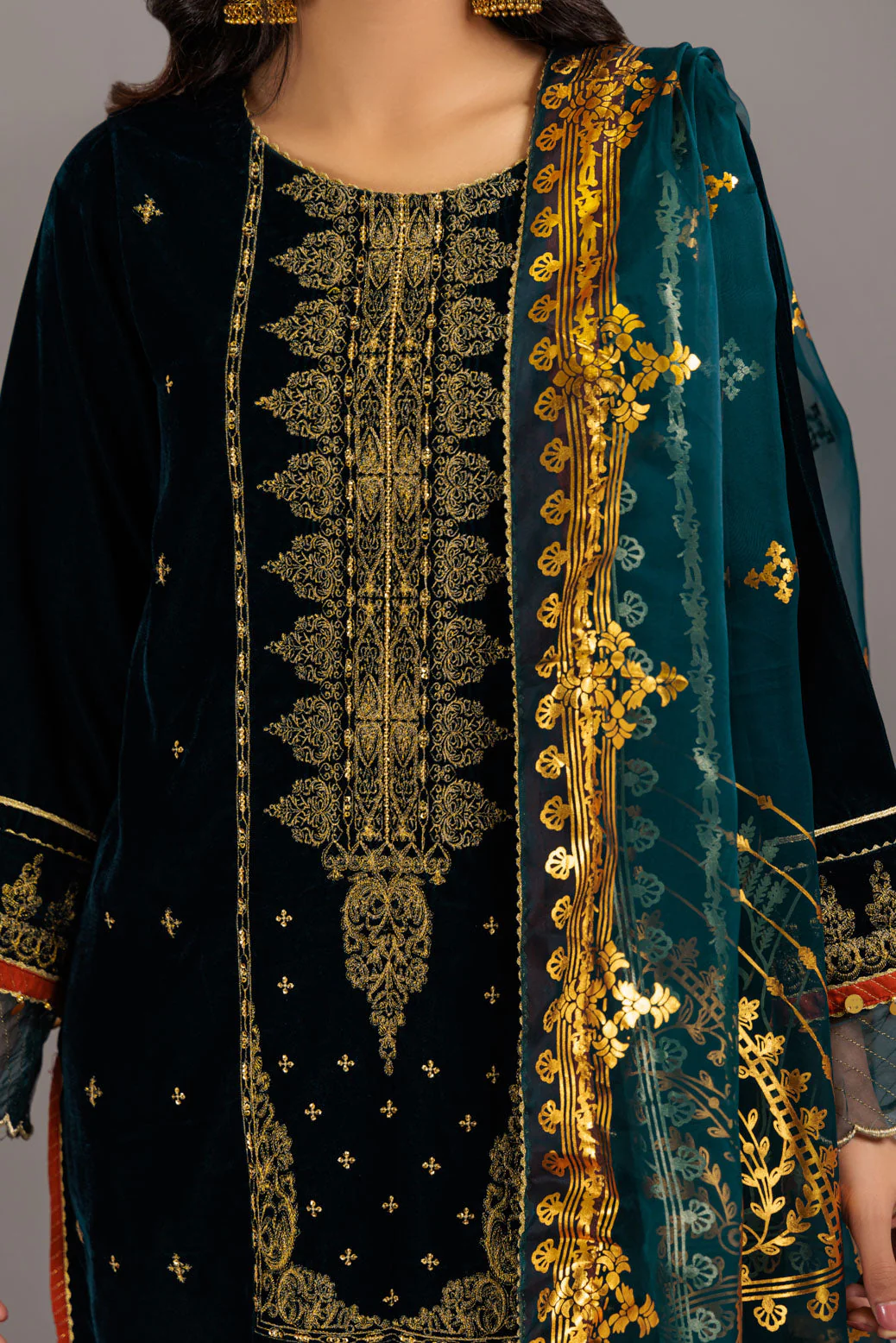 TEAL-VELVET-3 PIECE (WSS223P121) - Image 2