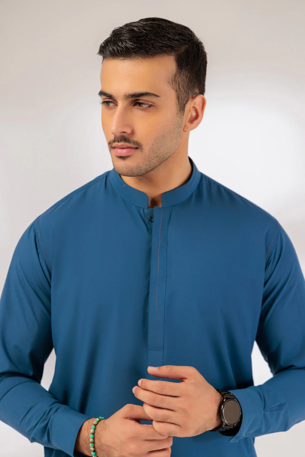 U-BLUE-BLENDED-KURTA TROUSER - (KSS24-036) - Image 4
