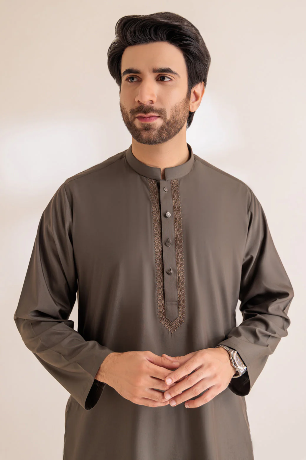 V-GREEN-BLENDED-KURTA SHALWAR - (KSRS24-005) - Image 4