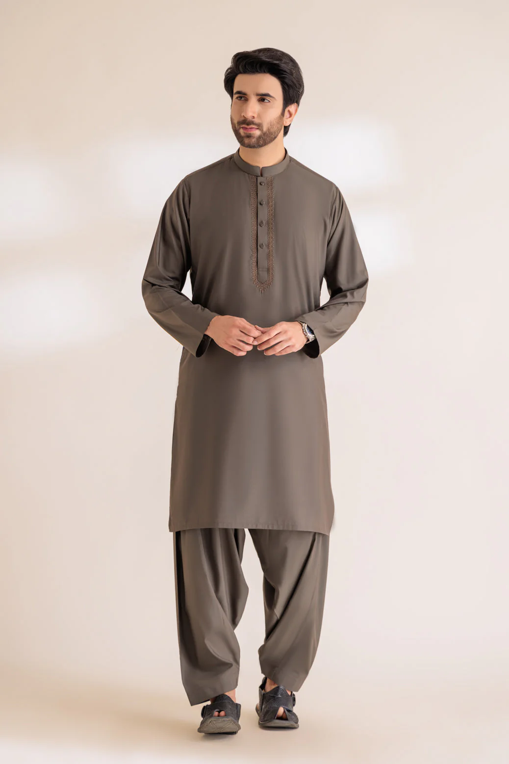 V-GREEN-BLENDED-KURTA SHALWAR - (KSRS24-005) - Image 5