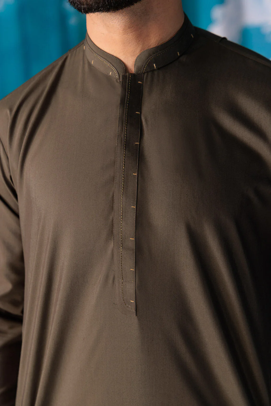 V-GREEN-BLENDED-KURTA TROUSER - (KSW24-006) - Image 3