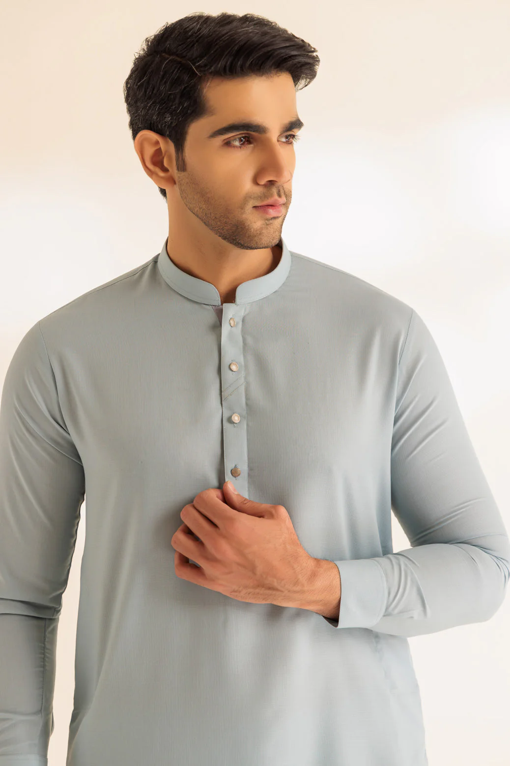 V-GREY-BLENDED-KURTA PAJAMA TROUSER - (KSS24-039) - Image 4