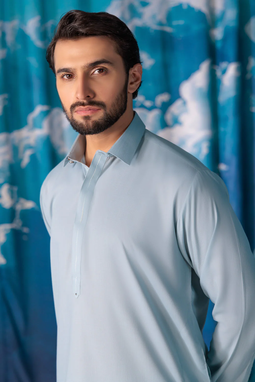 V-GREY-RIB DOBBY-SHALWAR SUIT  - (GSSW24-005) - Image 2