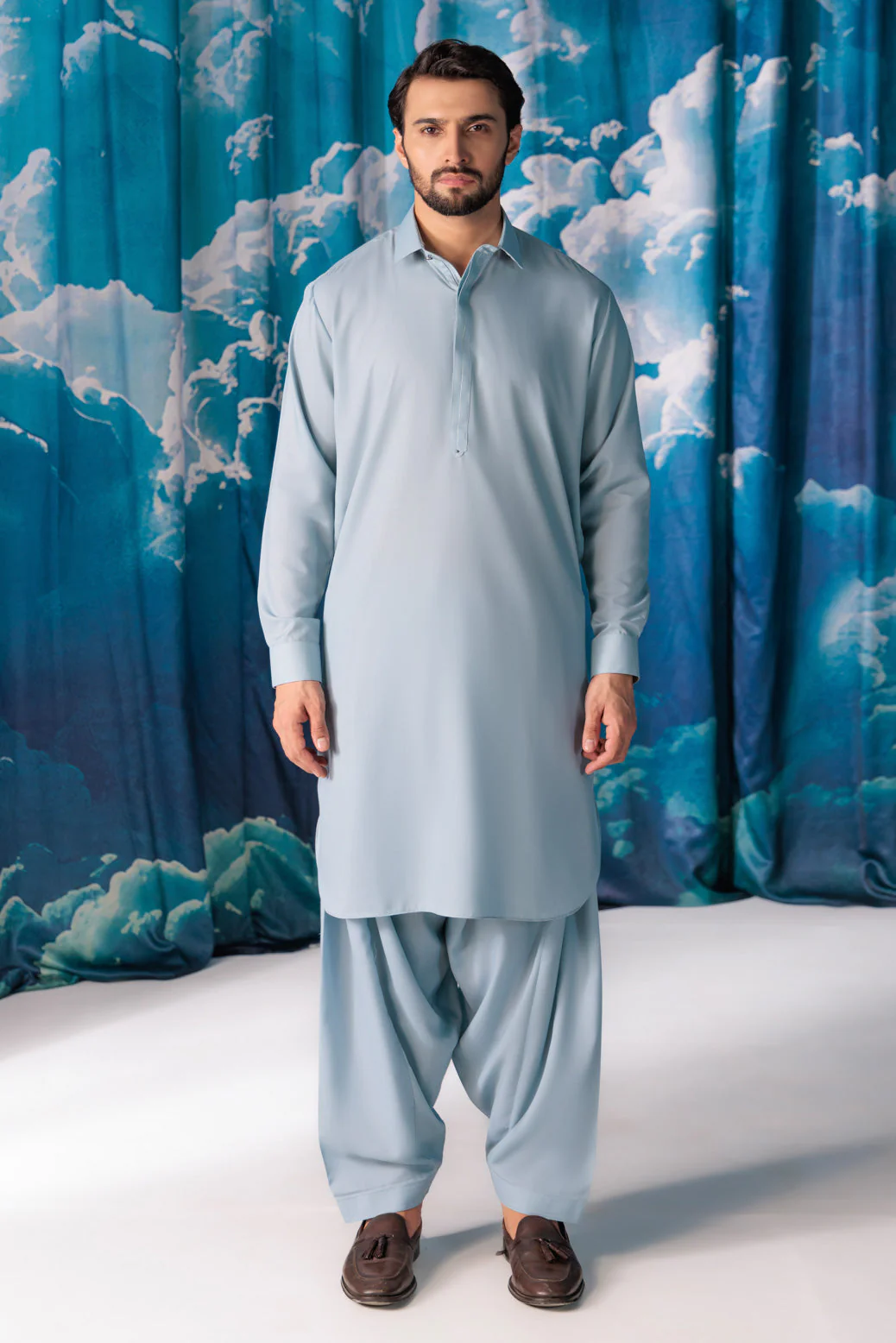 V-GREY-RIB DOBBY-SHALWAR SUIT  - (GSSW24-005) - Image 3