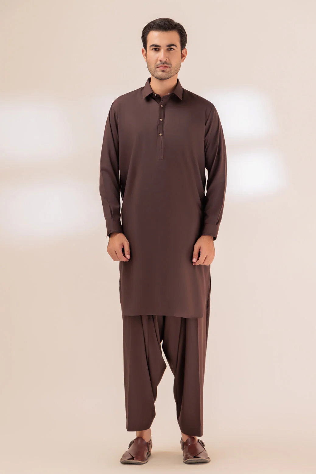 W-BROWN-BLENDED-SHALWAR SUIT - (GSSW23-045) - Image 3