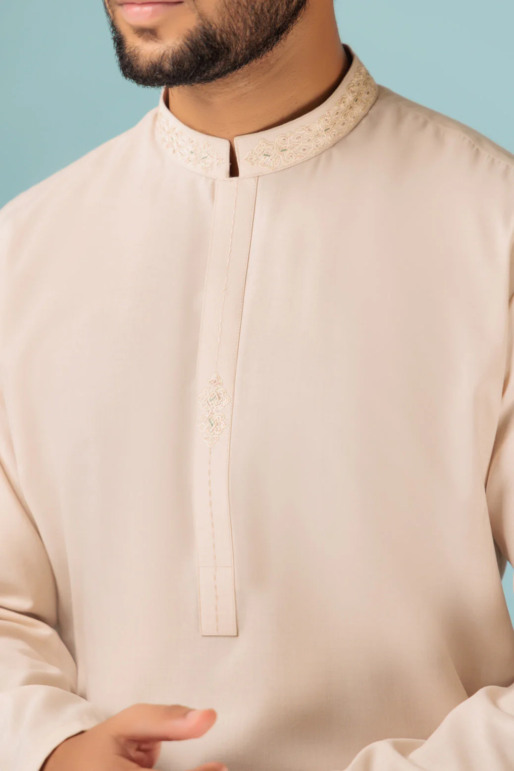 W-CREAM-BLENDED-KURTA SHALWAR - (KSRB23-034) - Image 5