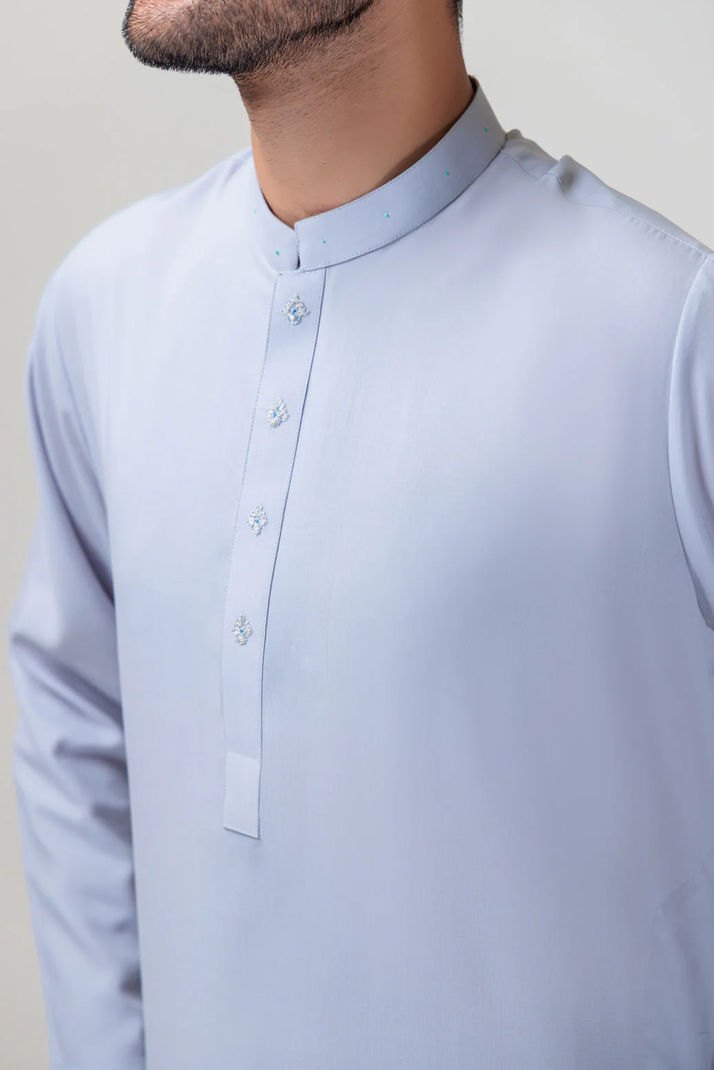 W-GREY-BLENDED-KURTA SHALWAR - (KSRB23-003) - Image 4