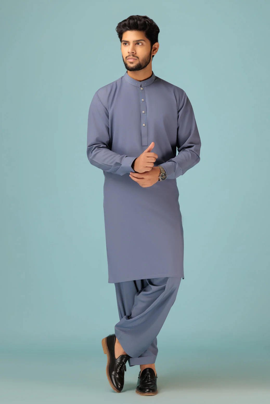 W-GREY-BLENDED-SHALWAR SUIT - (GSBB23-022) - Image 4