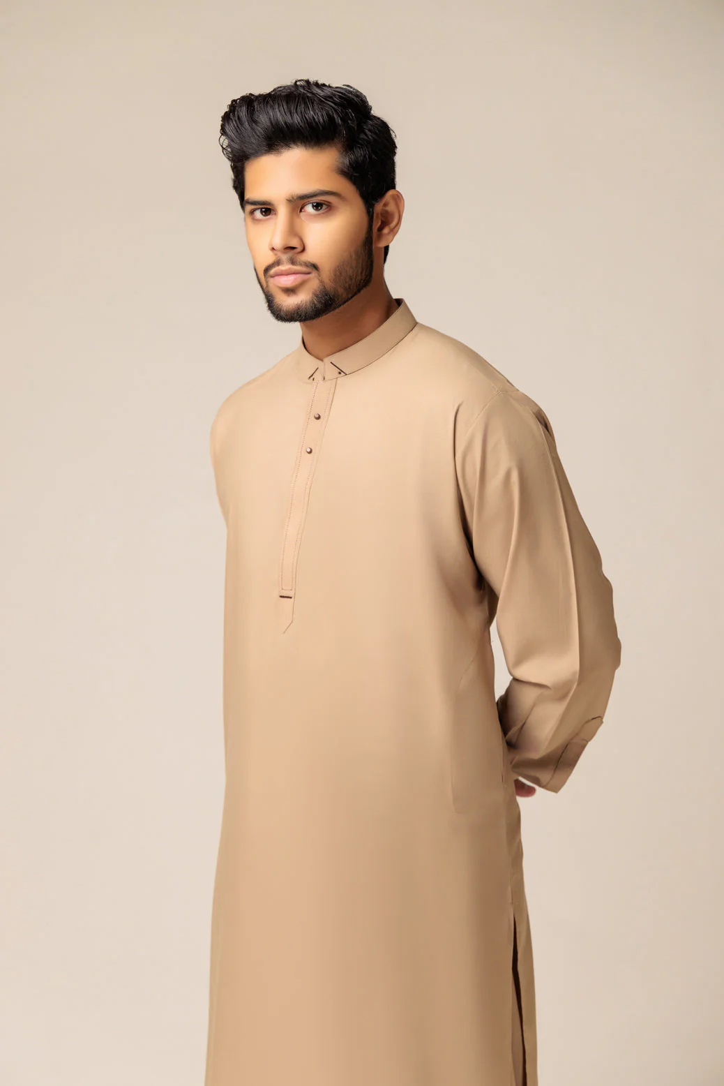 W-WHEAT-BLENDED-KURTA SHALWAR - (KSRS23-082) - Image 3