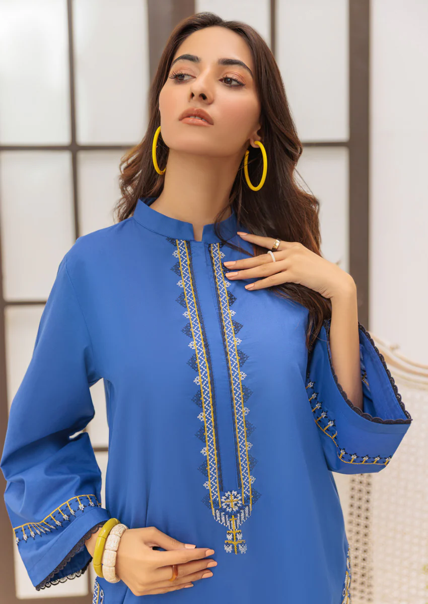 Blue-Cambric-1 Piece (W25DE1011) - Image 3
