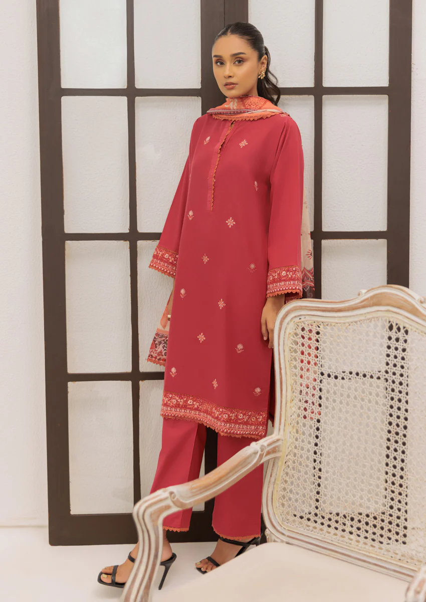 Maroon-Dobby-3 Piece (W25DE3010) - Image 5